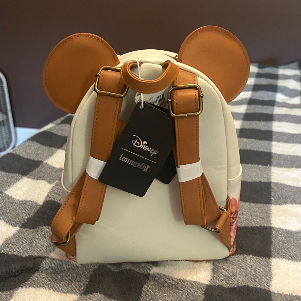 Disney Minnie Mouse Kids Backpack - White and Tan - Picture 2 of 3